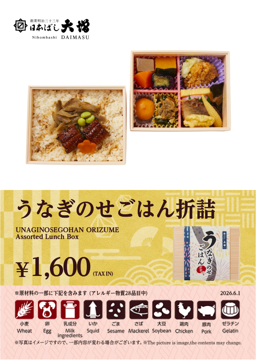 うなぎのせごはん折詰
